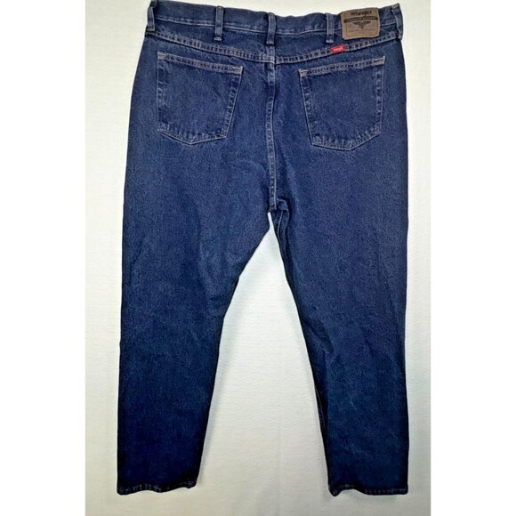 Wrangler Premium Quality Men’s Jeans Blue Denim 38x34 Relaxed Fit Straight Leg - Picture 4 of 7